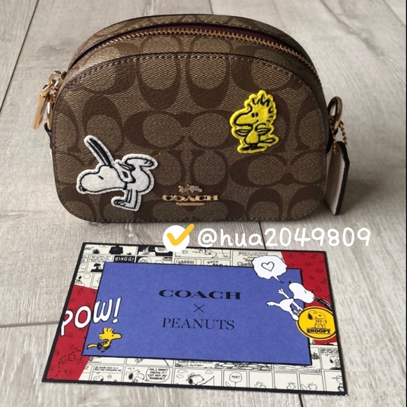 Coach X Peanuts Mini Satchel With Varsity Patches - Picture 3 of 13